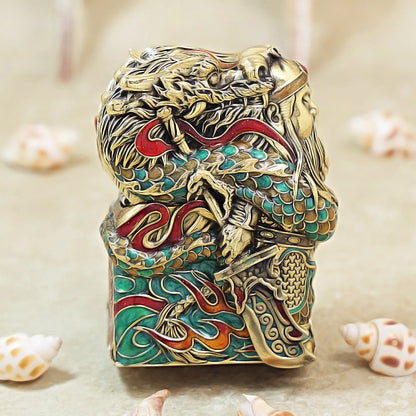 Zippo Argent and Gold Case Bundle Guan Yu God of War - CM26