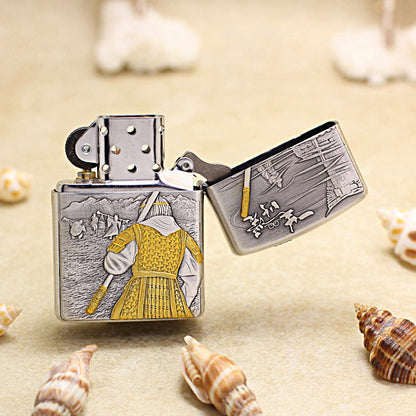 Zippo Argent and Gold Intricate Engraved Monkey King Figure - SC13