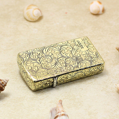 Zippo Slim Premium Shine Bronze Complete Cover Scrollwork No. 0205 - CC51