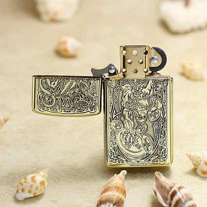 Zippo Slim Vintage Bronze Riches-Attracting Pi Xiu - CC50