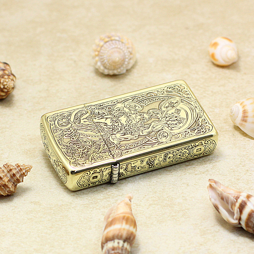 Zippo Slim Vintage Bronze Riches-Attracting Pi Xiu - CC50