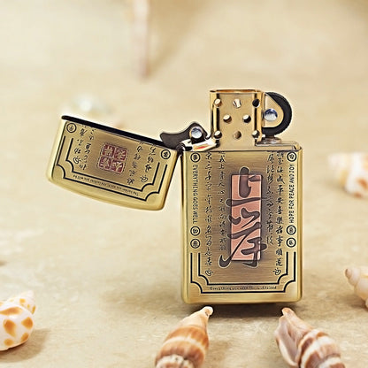 Zippo Slim Vintage Copper Inlay Going Ashore - CC53