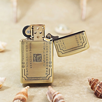 Zippo Slim Vintage Copper Inlay Going Ashore - CC53