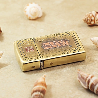 Zippo Slim Vintage Copper Inlay Going Ashore - CC53