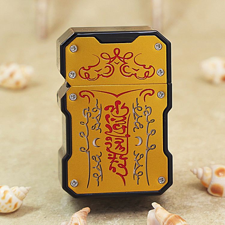 Zippo Slim Case Gold 'Energy Talisman' - Heavy-duty Case Version - DS126
