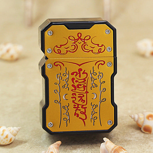 Zippo Slim Case Gold 'Energy Talisman' - Heavy-duty Case Version - DS126