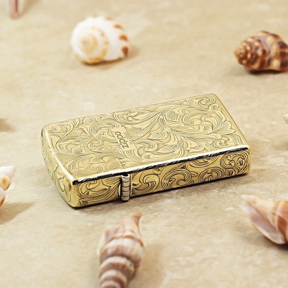 Zippo Slim Premium Shine Bronze Grand Scrollwork No. 0888 - CC49