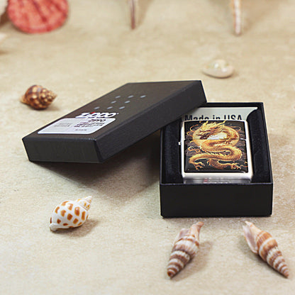 Zippo Smoked Steel 'Flying Serpent In The Sky' - DS127