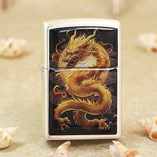 Zippo Smoked Steel 'Flying Serpent In The Sky' - DS127