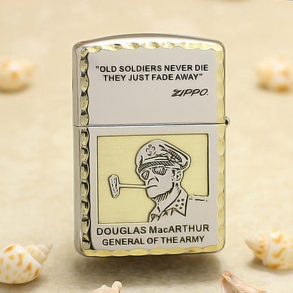 Zippo Textured Edge Chiseled General Douglas MacArthur - SC15