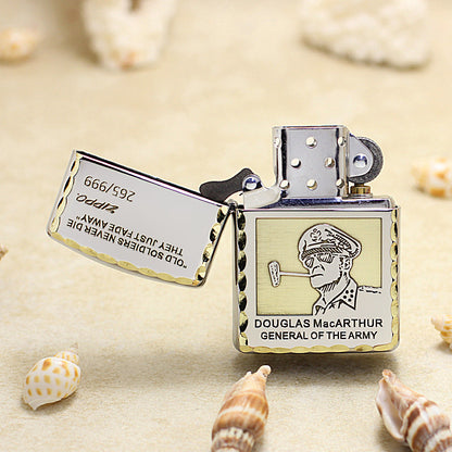 Zippo Textured Edge Chiseled General Douglas MacArthur - SC15