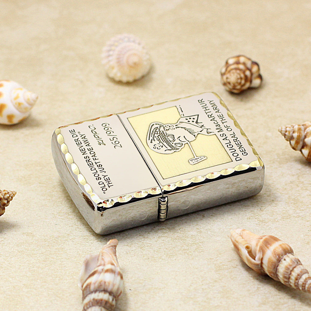 Zippo Textured Edge Chiseled General Douglas MacArthur - SC15