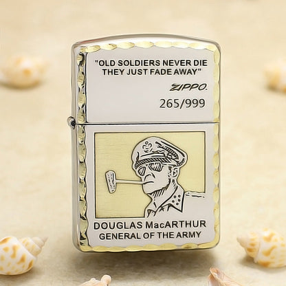Zippo Textured Edge Chiseled General Douglas MacArthur - SC15