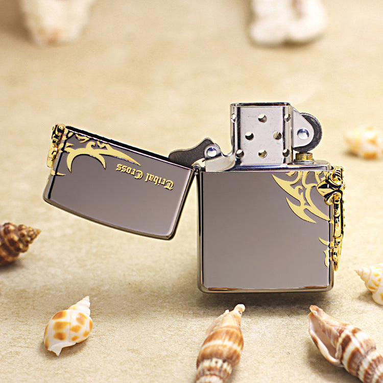 Zippo Tribal Crucifix Obsidian Ice - KR03