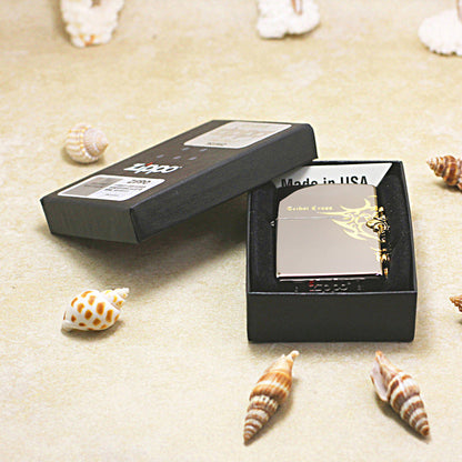 Zippo Tribal Crucifix Obsidian Ice - KR03