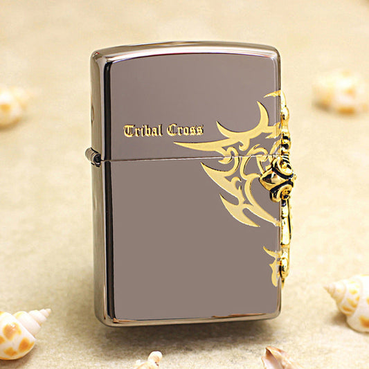 Zippo Tribal Crucifix Obsidian Ice - KR03