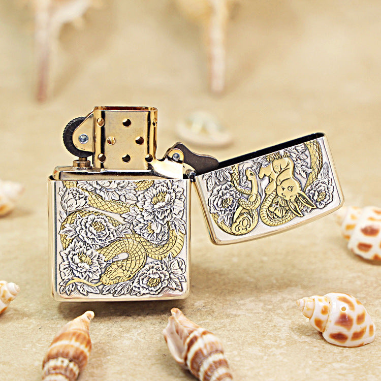 Zippo Two-Finish 'Five Coins & Spirit Serpent' - 168-DS88