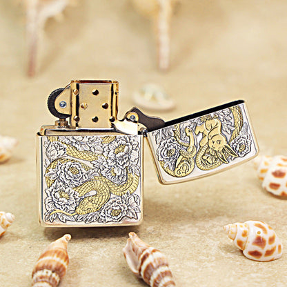 Zippo Two-Finish 'Five Coins & Spirit Serpent' - 168-DS88