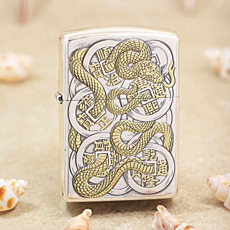 Zippo Two-Finish 'Five Coins & Spirit Serpent' - 168-DS88