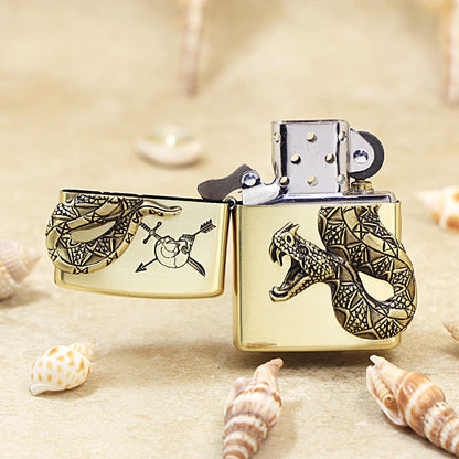 Zippo Venomous Snake Medallion Vintage Bronze - JP49