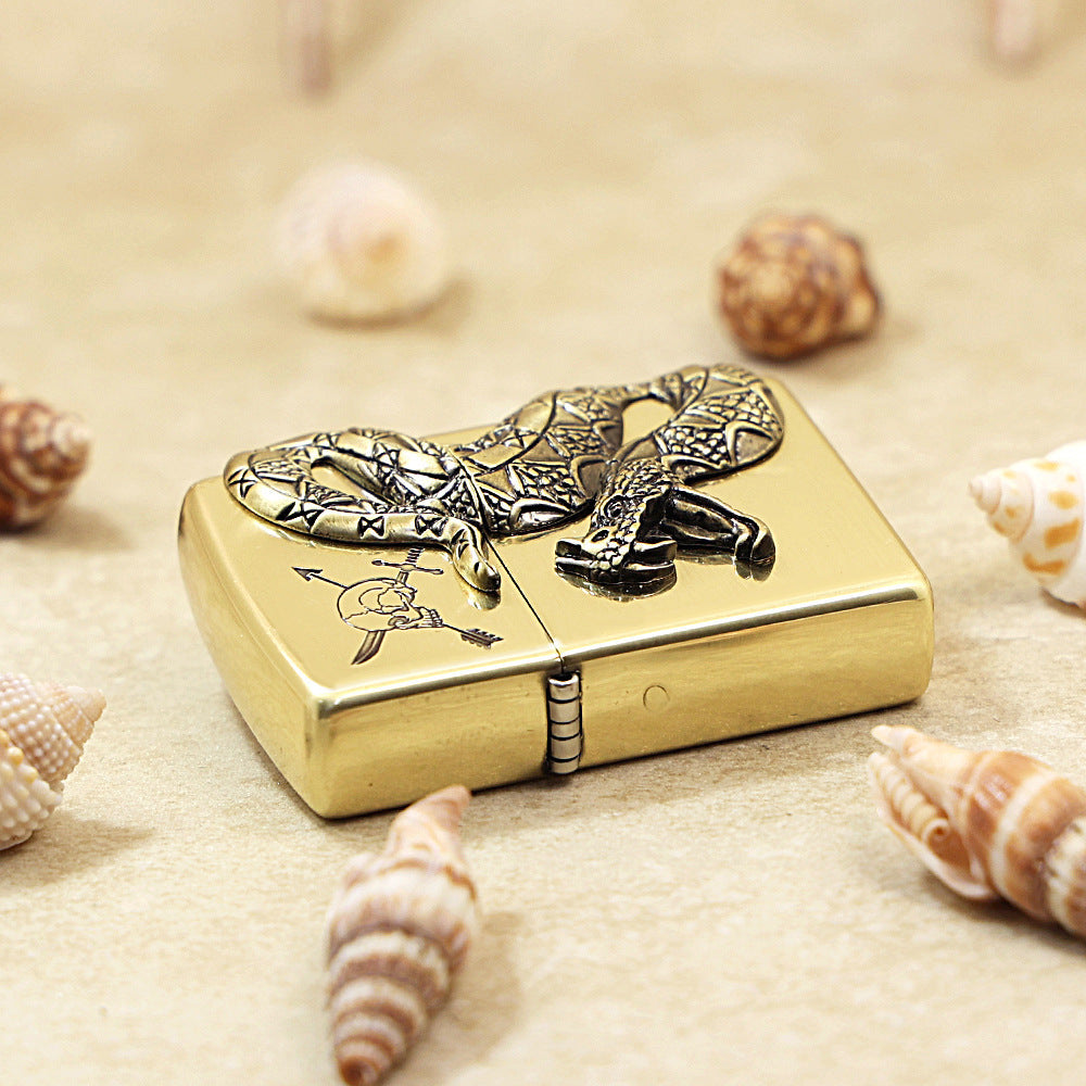 Zippo Venomous Snake Medallion Vintage Bronze - JP49