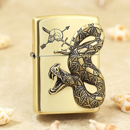 Zippo Venomous Snake Medallion Vintage Bronze - JP49