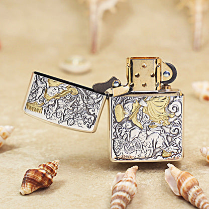 Zippo Zhu Bajie (Pigsy) Exorcising Demons Two-Finish Intricate Carve - DS112