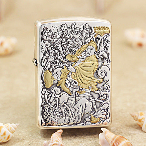Zippo Zhu Bajie (Pigsy) Exorcising Demons Two-Finish Intricate Carve - DS112