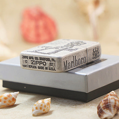 Zippo 1941 Antique Silver Marlboro Cowboy - MC27
