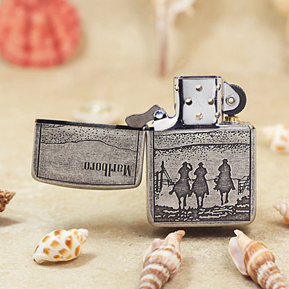 Zippo 1941 Antique Silver Marlboro Three Gunslingers - MC28
