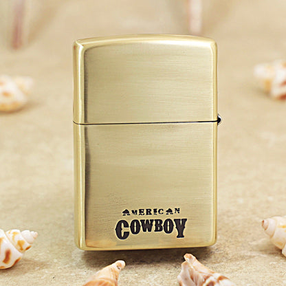 Zippo Vintage Bronze Cowboy Bar Western Saloon Medallion Flame - DS174