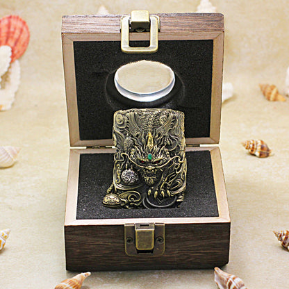 Zippo Vintage Bronze Dynamic Pixiu Mythical Beast Case Case - CM97