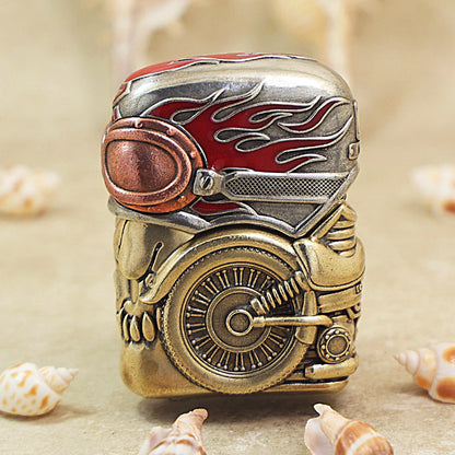 Zippo Vintage Bronze Fearless Knight Biker Case Case - CM58