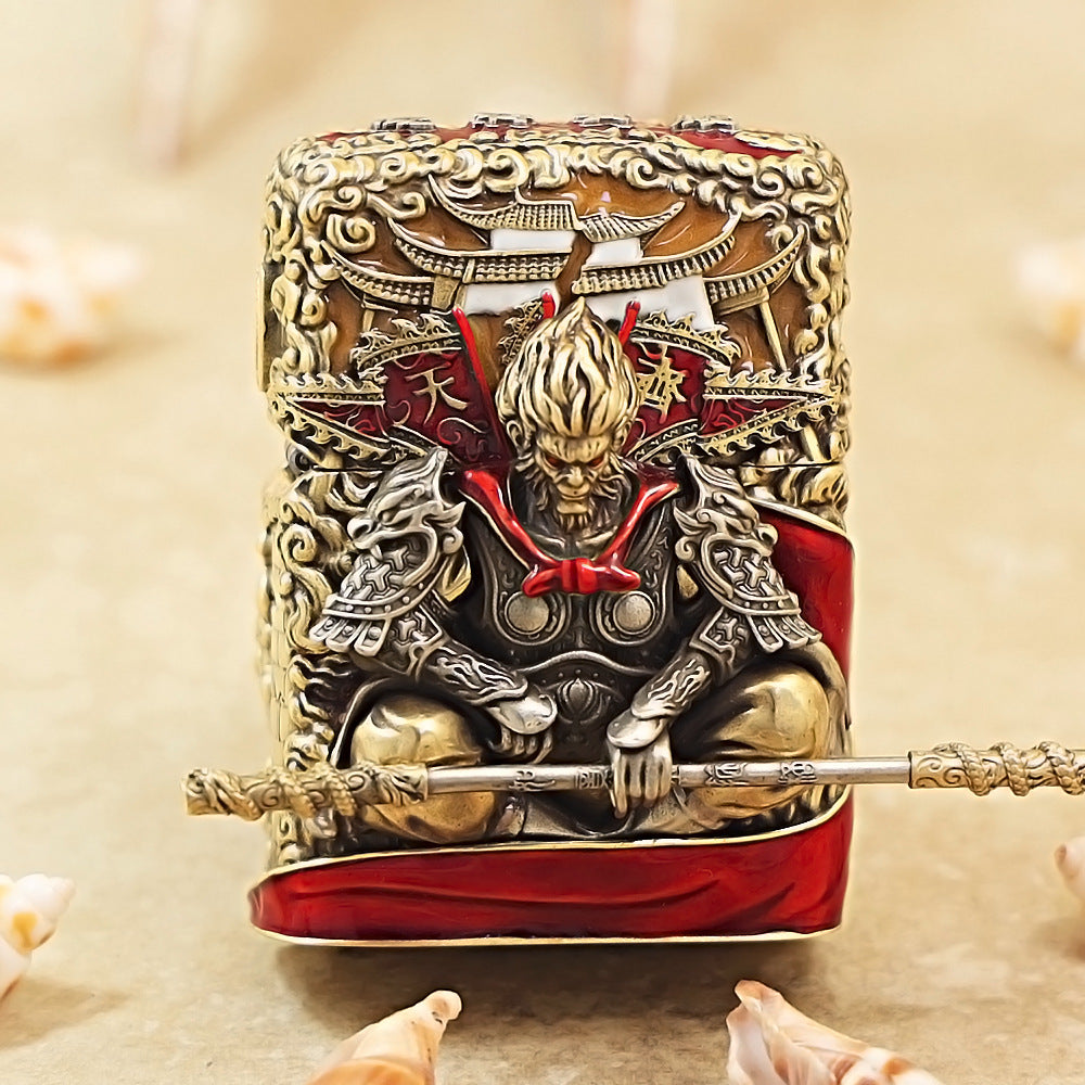 Zippo Vintage Bronze Havoc in Heaven Sun Wukong Case Case - CM87