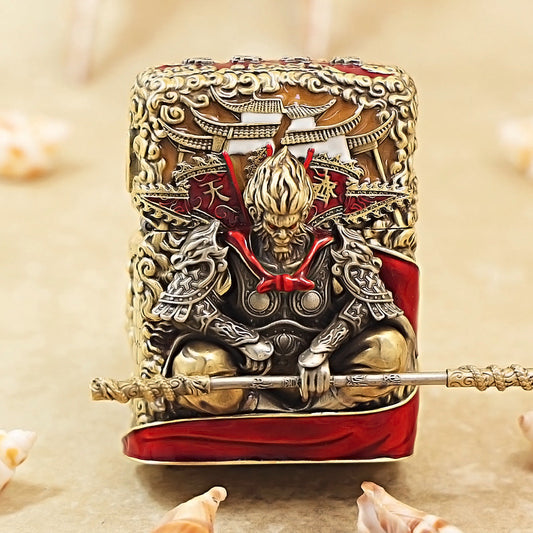 Zippo Vintage Bronze Havoc in Heaven Sun Wukong Case Case - CM87