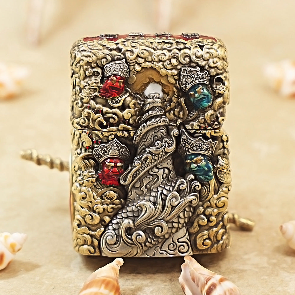 Zippo Vintage Bronze Havoc in Heaven Sun Wukong Case Case - CM87