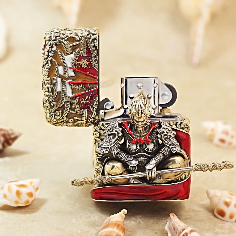 Zippo Vintage Bronze Havoc in Heaven Sun Wukong Case Case - CM87