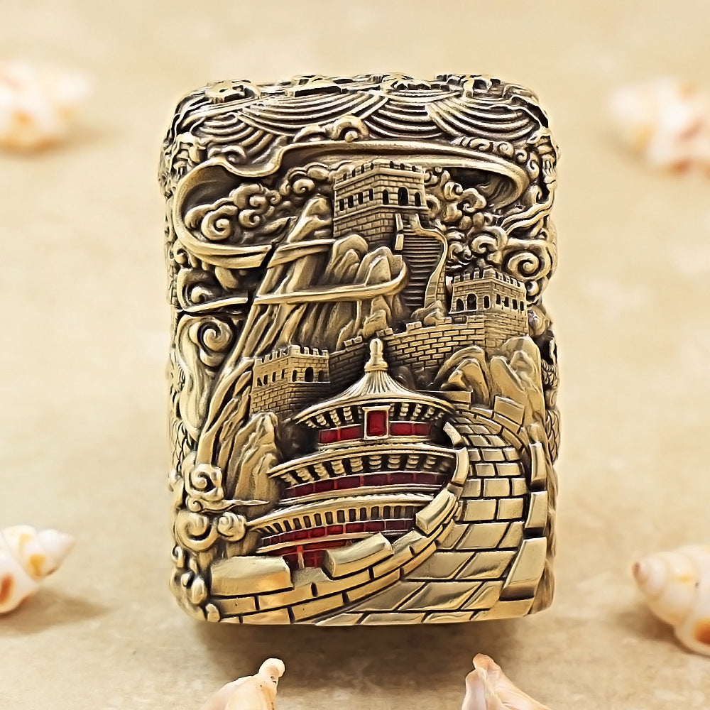 Zippo Vintage Bronze Majestic Pass Protector Lion Case Case - CM63
