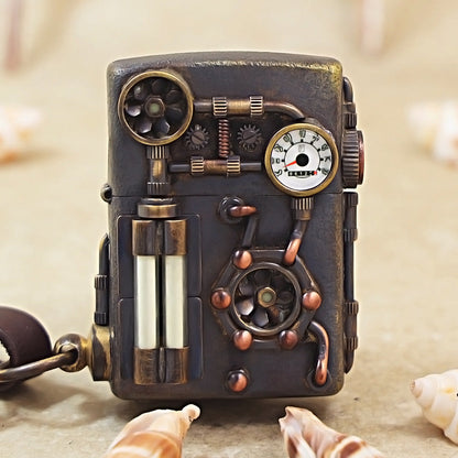 Zippo Vintage Bronze Steampunk Industrial Gauge - DS176