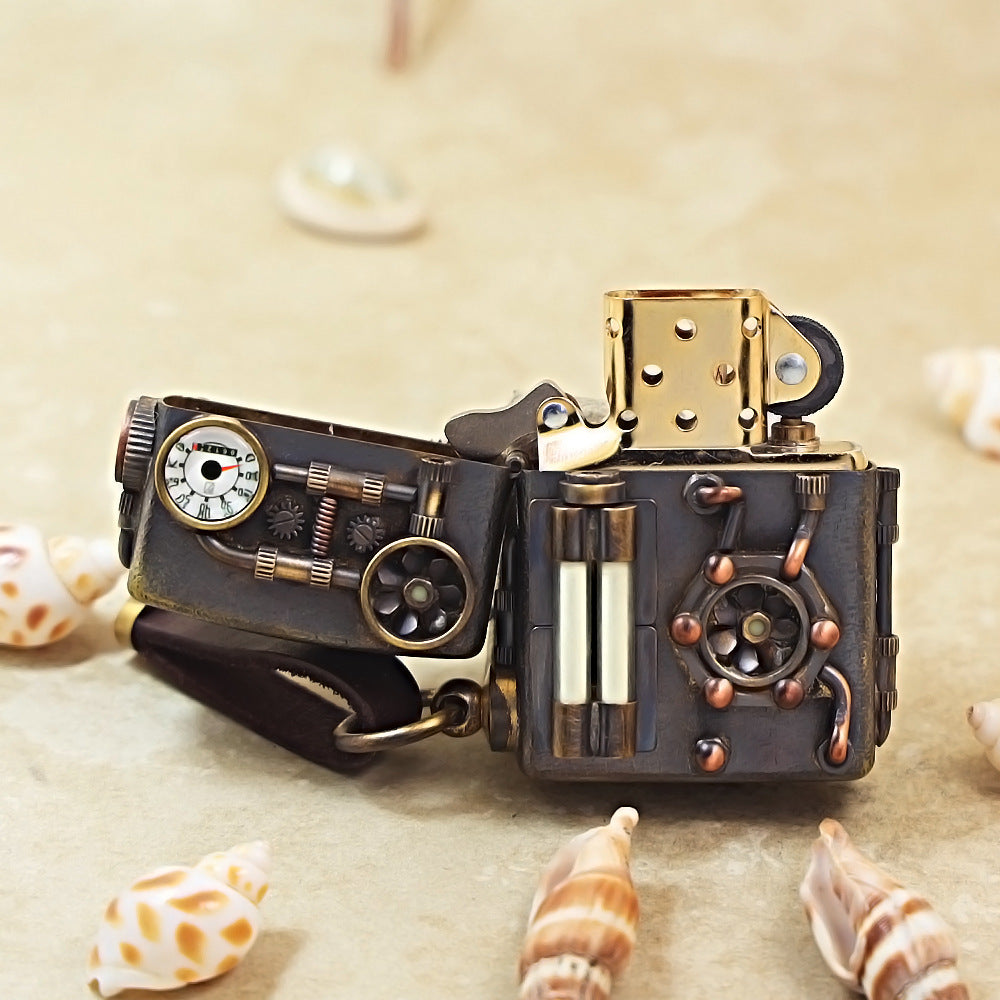 Zippo Vintage Bronze Steampunk Industrial Gauge - DS176