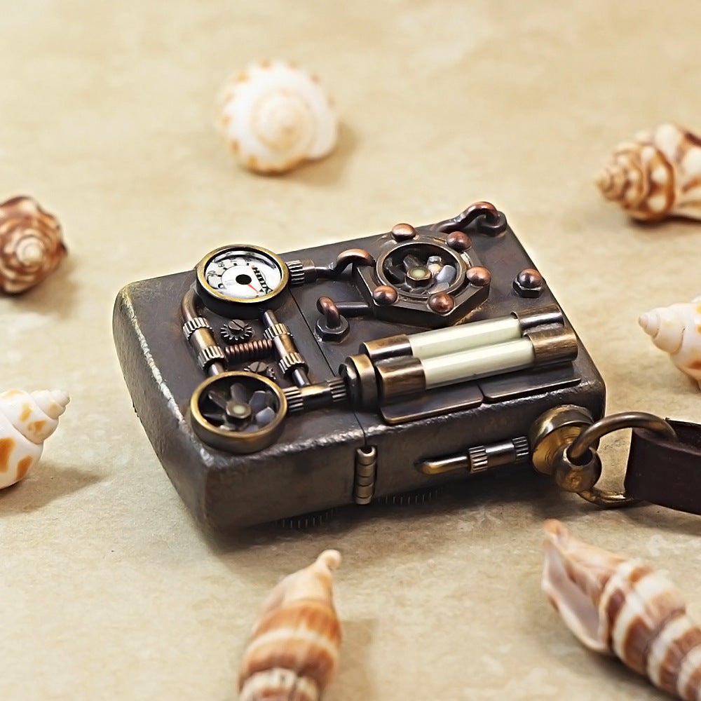 Zippo Vintage Bronze Steampunk Industrial Gauge - DS176