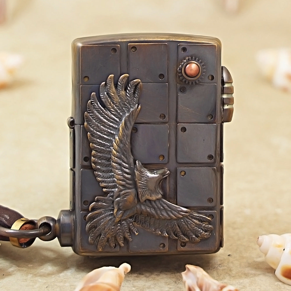 Zippo Vintage Bronze Steampunk Industrial Soaring Eagle - DS177