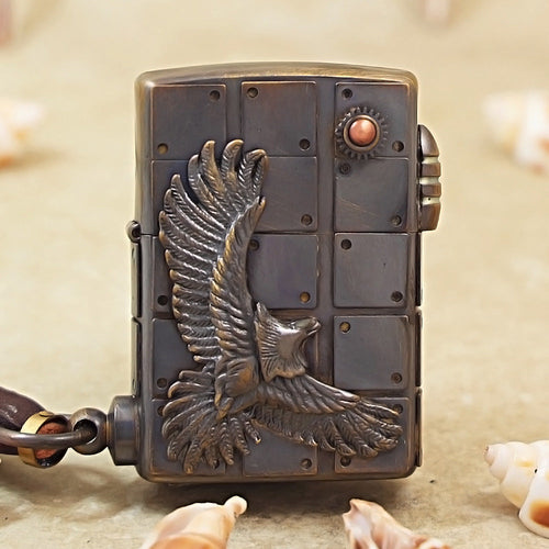 Zippo Vintage Bronze Steampunk Industrial Soaring Eagle - DS177