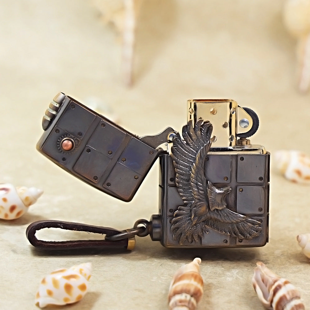 Zippo Vintage Bronze Steampunk Industrial Soaring Eagle - DS177