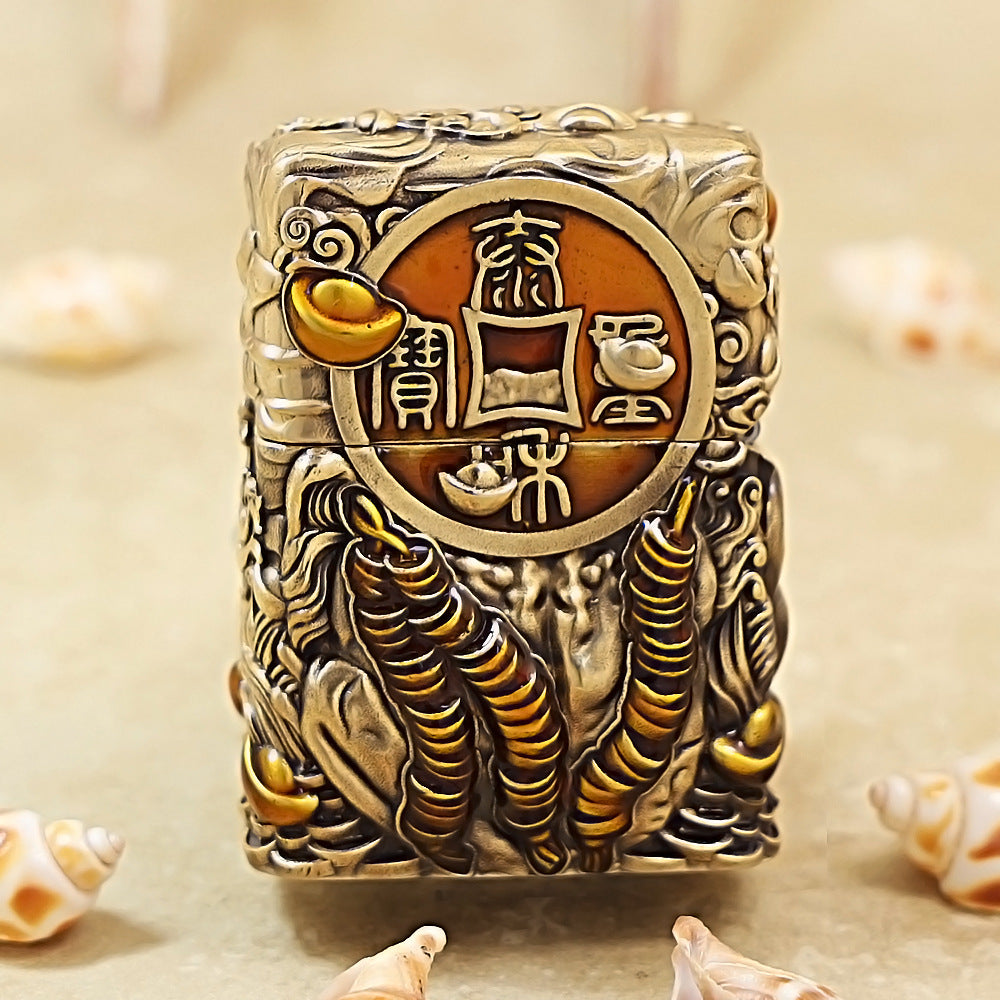 Zippo Vintage Bronze Three-Legged Riches Toad Case Case - CM62
