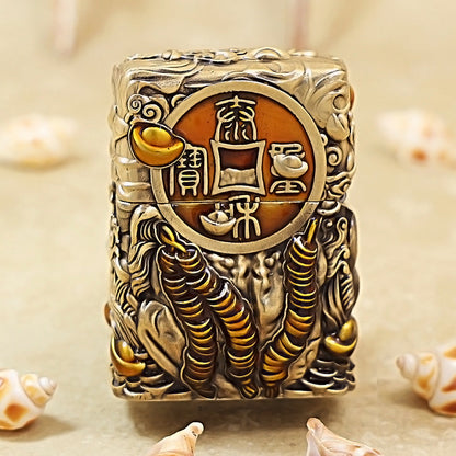 Zippo Vintage Bronze Three-Legged Riches Toad Case Case - CM62