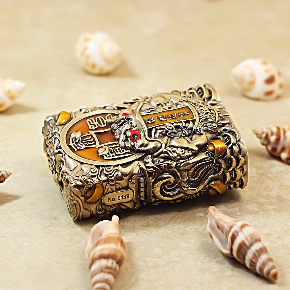 Zippo Vintage Bronze Three-Legged Riches Toad Case Case - CM62