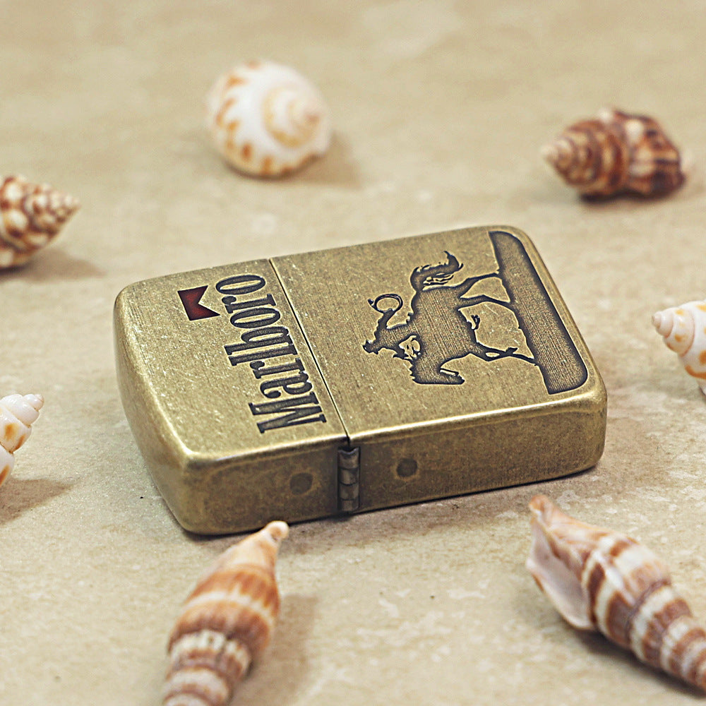 Zippo Antique Bronze Marlboro Horse Walker Lighter - MC24