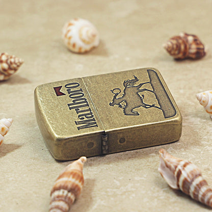 Zippo Antique Bronze Marlboro Horse Walker Lighter - MC24