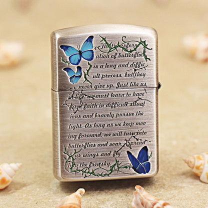 Zippo Vintage Argent Breaking the Cocoon Butterfly - DS170